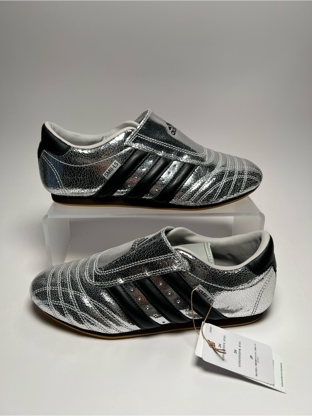 adidas Taekwondo Originals Silver Sneakers JH9664 Slip-On Shoes Women’s Size